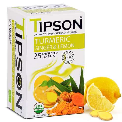 Tipson Wellnes Organic Turmeric & Ginger Lemon 25 x 1,5 g